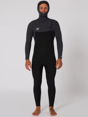 Ocean Earth Mens Free Flex Hooded Chest Zip Steamer 5/4mm